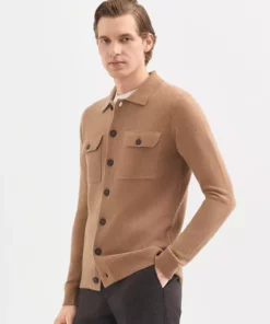 ژاکت بافت مردانه معمولی - رنگ شتری برند Karaca - 885514096