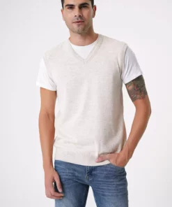 ژاکت با یقه V مردانه فیت معمولی رنگ بژ 25w2001 برند CHUBA - 865015065