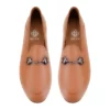 کفش بابی چرم مرغوب زنانه با بند تزیینی قهوهای برند Desa - 834025244