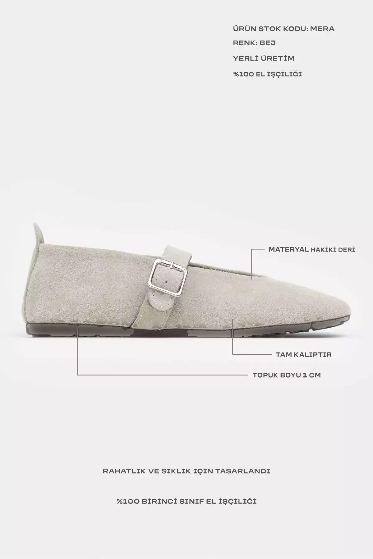 کفش زنانه با زیره مسطح و جزئیات بند چرم طبیعی با طراحی سوئیدی برند NİŞANTAŞI SHOES - 988771418