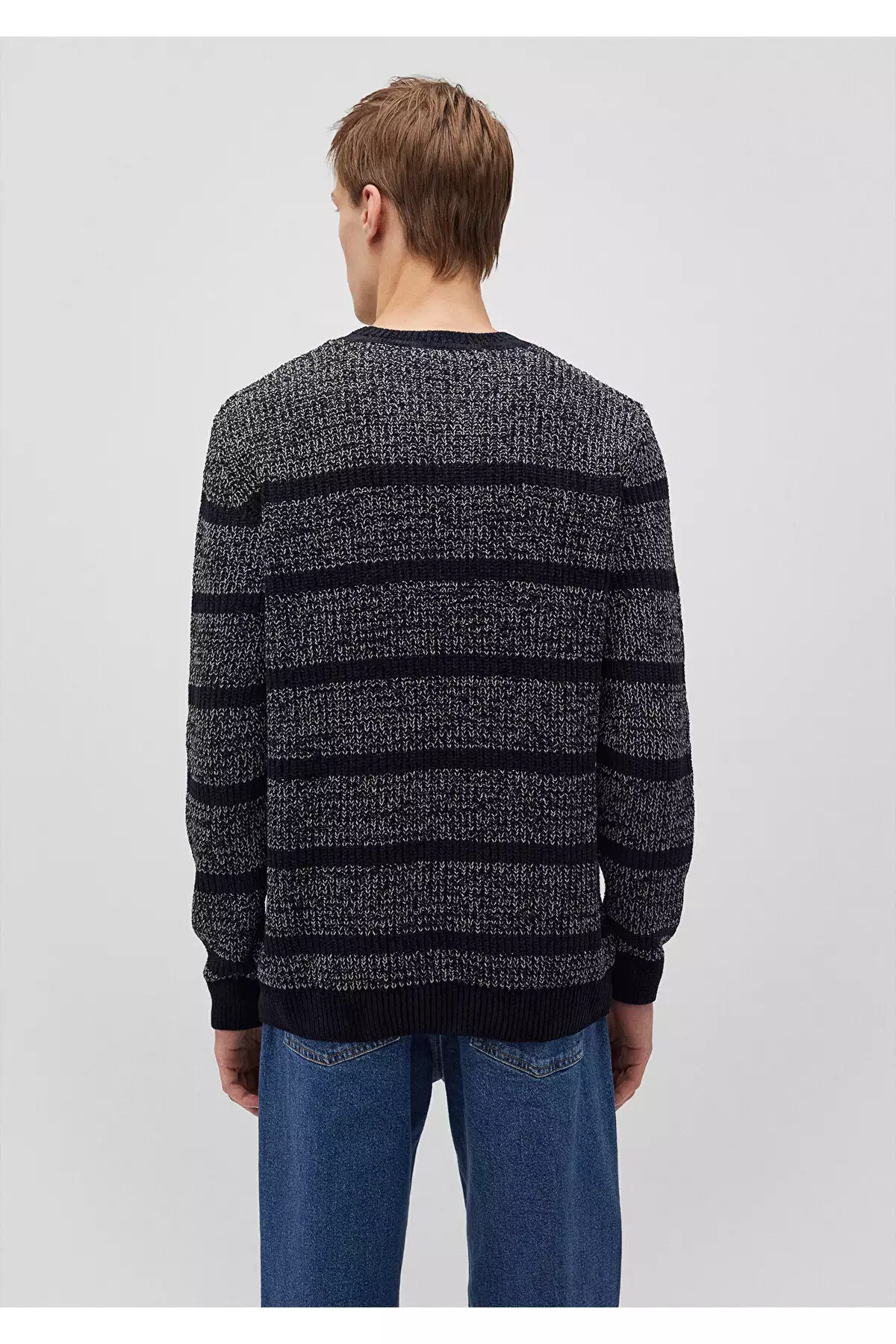 بلوز راهراه آبی تیره، فیت معمولی برند Mavi - 869800387