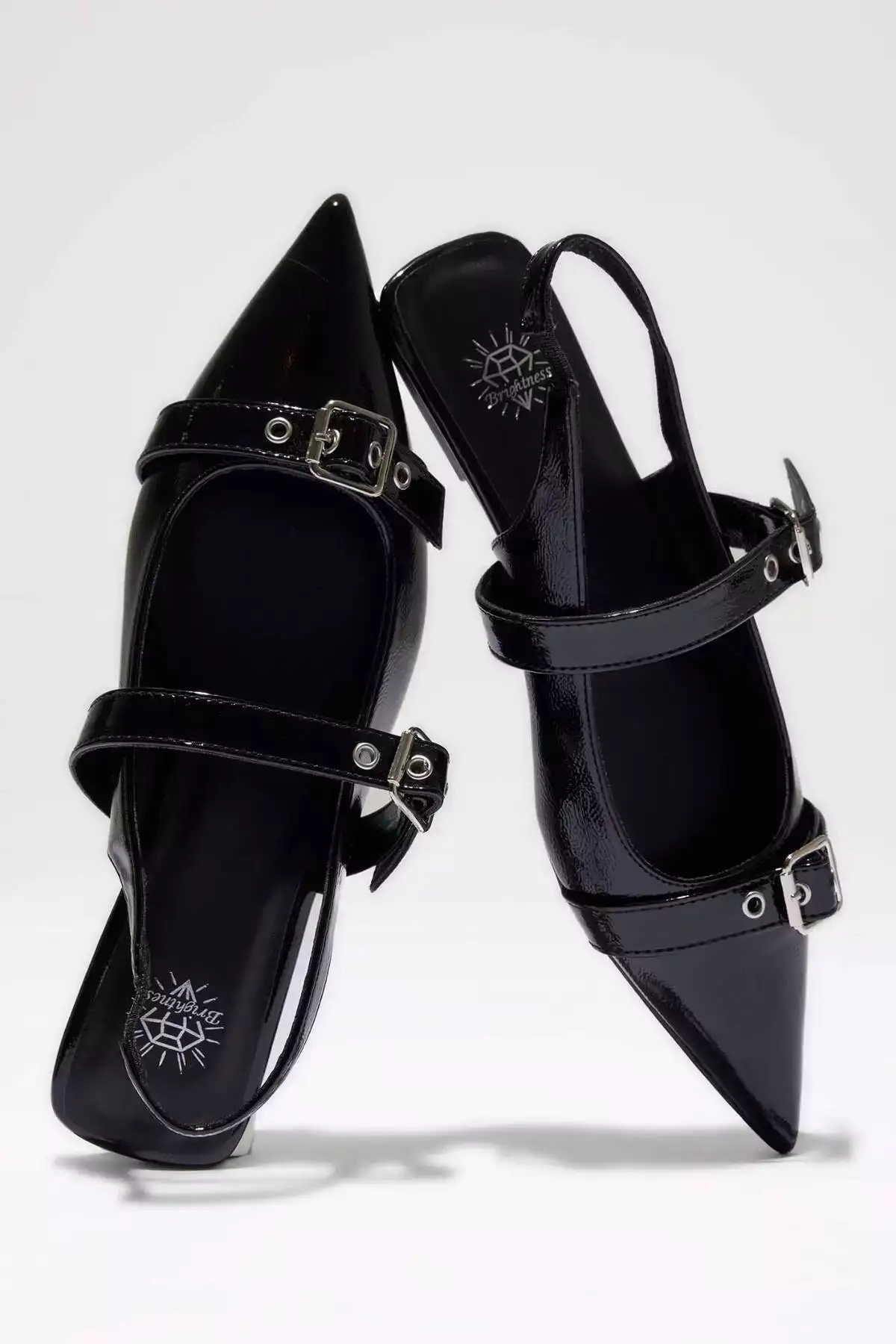 کفش بالرین زنانه با کفی صاف از چرم مصنوعی مدل D8965AX25SM برند Defacto - 917378100