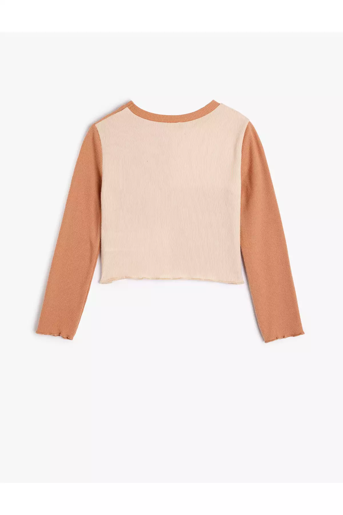 تیشرت تنگ با آستین بلند و برشهای رنگی برند Koton - 844525493