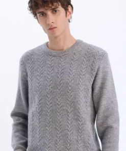 ژاکت بافت گردن گرد استاندارد فیت مدل E1007AX24WN برند Defacto - 885335906