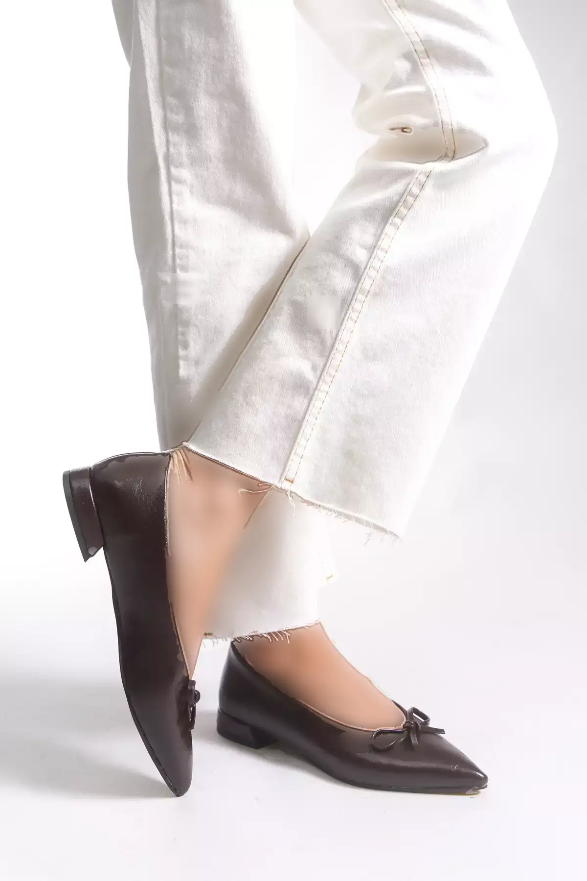 بافت قهوهای، کفش بدمینتون زنانه با نوک تیز 0012502 برند Riccon - 983028529