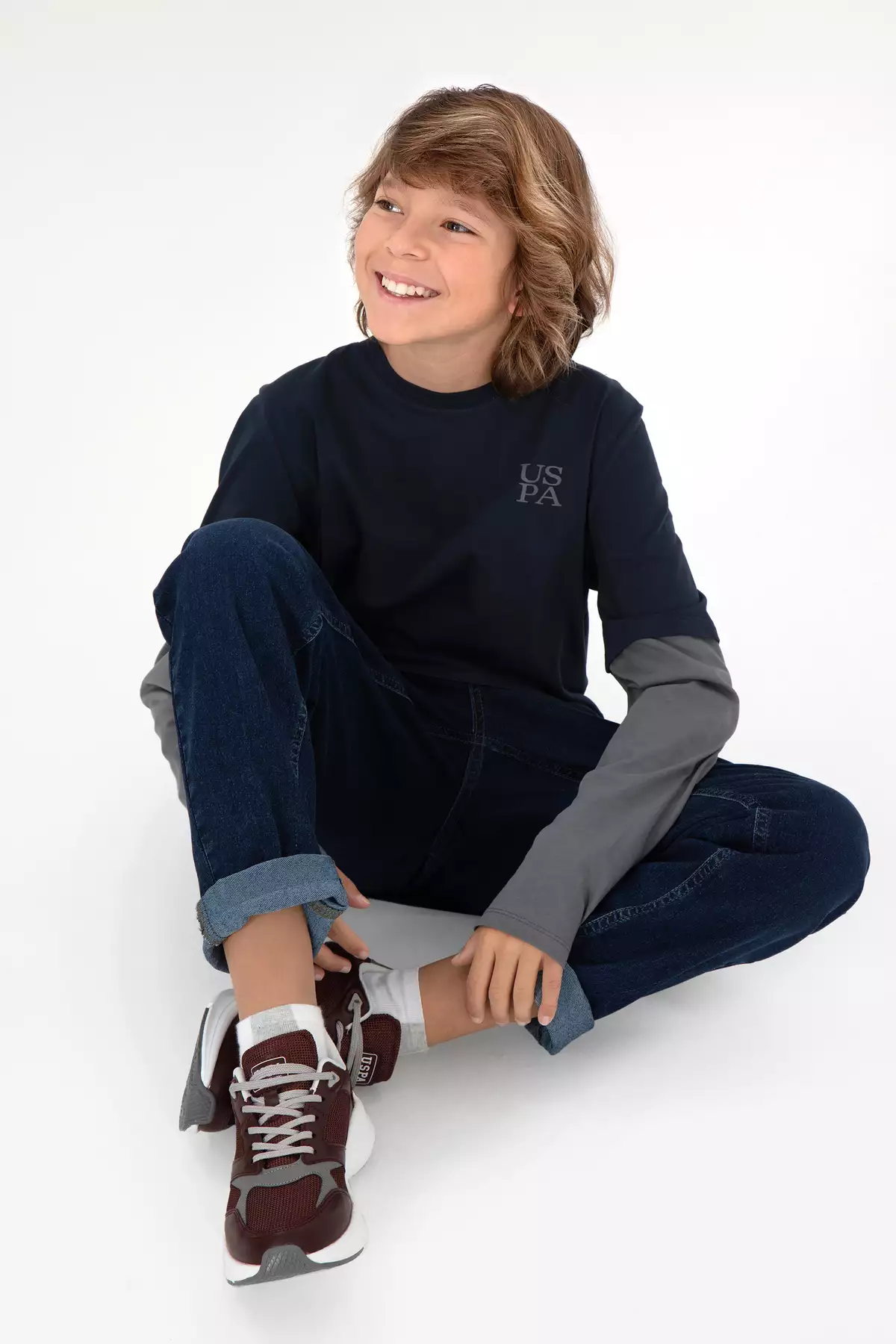 تیشرت آبی تیره پسرانه 50295551-VR033 برند U.S. Polo Assn. - 867122256