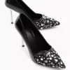 کفش پاشنه بلند نوک تیز زنانه با لایه نئولیت و طراحی مروارید مشکی برند Tonny Black - 868527177