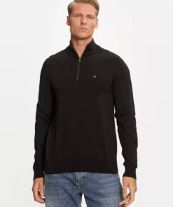 کاپشن یقهدار مشکی مردانه نرمال کازاک K10K113748BEH برند Calvin Klein - 865259630