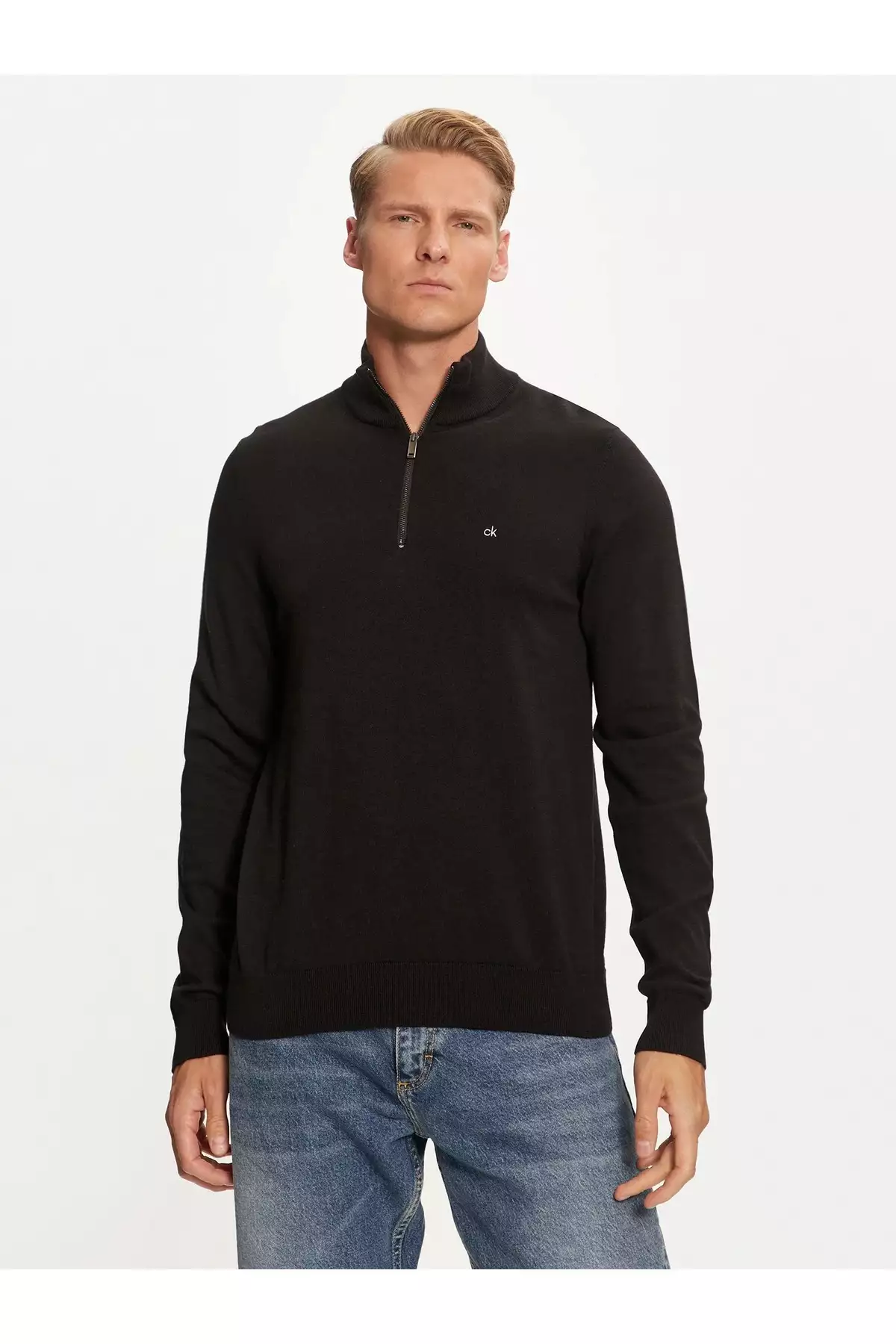 کاپشن یقهدار مشکی مردانه نرمال کازاک K10K113748BEH برند Calvin Klein - 865259630