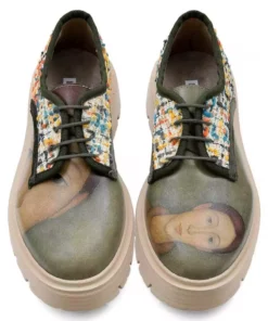 کفش روزمره زنانه از چرم وگان - طراحی نقاشی یک خانم برند Dogo - 960335975