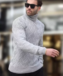 بلوز مردانه یقه گرد طرح دار E7292 برند Madmext - 871087018