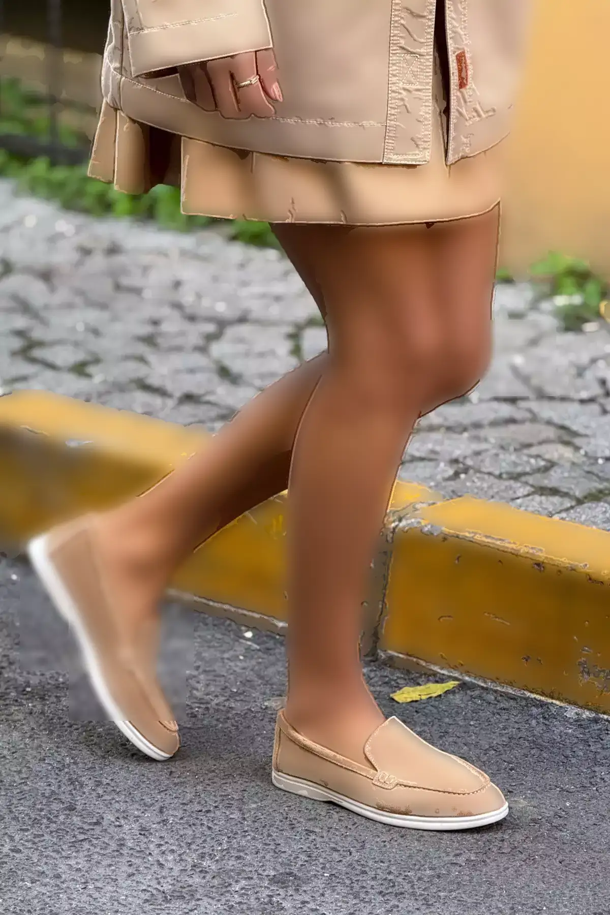 ون نود کفش زنانه بامبو از جنس چرم طبیعی با زیره مسطح برند NİŞANTAŞI SHOES - 852993276