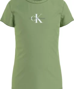 تاپ میکرو مونوگرم زنانه سبز برند Calvin Klein - 975986890