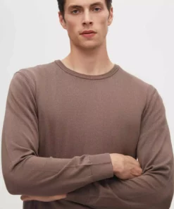 کُت کش باف ویندوزی داماد مناسب فرم معمولی بدون پرز زدن با یقه گرد برند D'S Damat - 855777691