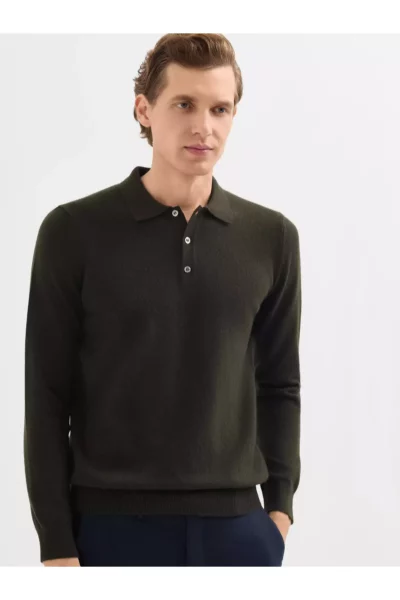 پلیور مردانه بافت معمولی - رنگ خاکی برند Karaca - 865239684