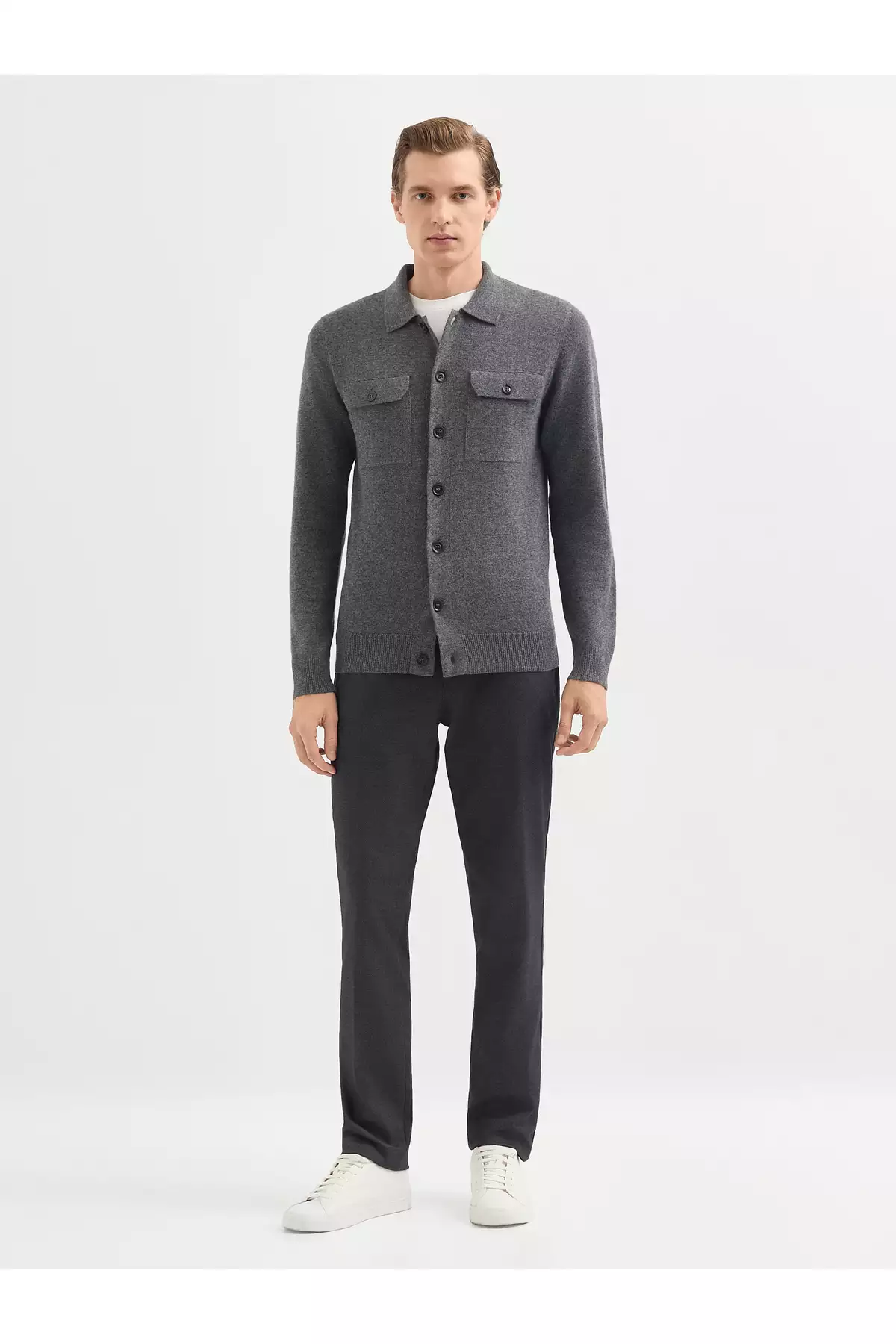 کاپشن بافتنی مردانه-Regular Fit-طوسی برند Karaca - 885514087