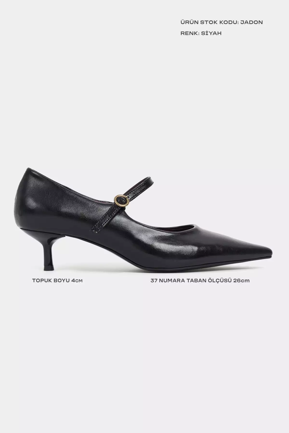 کفش پاشنهدار زنانه راشل سیاه با طرح رُستیک و نوک تیز برند NİŞANTAŞI SHOES - 1008826456