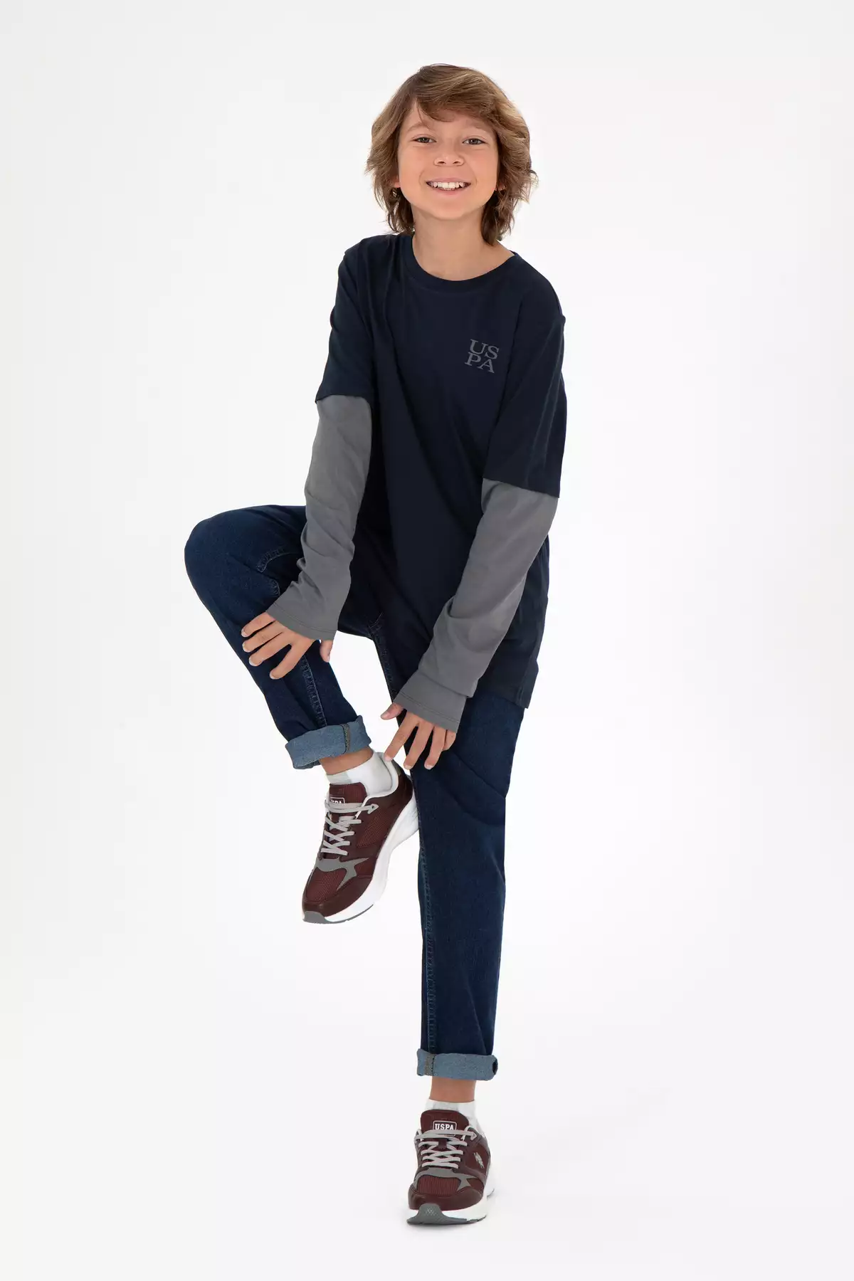 تیشرت آبی تیره پسرانه 50295551-VR033 برند U.S. Polo Assn. - 867122256