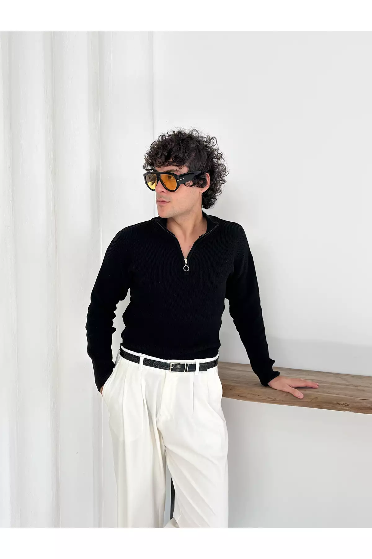 3 عدد ژاکت بافت نیمه زیپ از نوع سلنیک برند Genel Markalar - 850070208