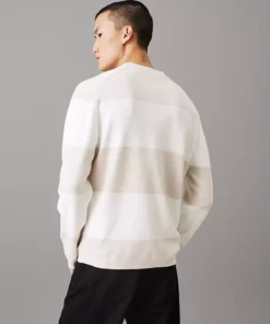 سویشرت مردانه رنگ گلبهی راه‌دار برند Calvin Klein - 887089610