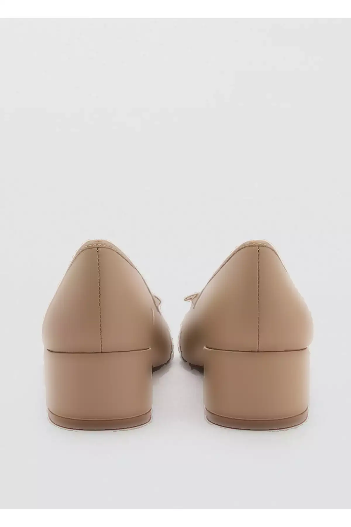 بافت چرمی با جزئیات کامل و کفش پاشنهدار تخت برند MANGO - 898627895