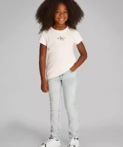 تیشرت دخترانه چاپی کرم روشن مدل IG0IG028600GE برند Calvin Klein - 940691407