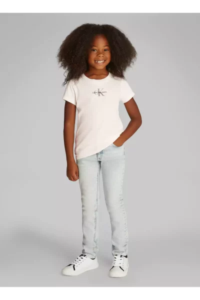 تی‌شرت دخترانه چاپی کرم روشن مدل IG0IG028600GE برند Calvin Klein - 940691407