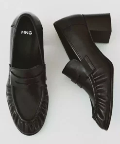 کفش چرم پاشنه‌دار با بند برند MANGO - 849640335