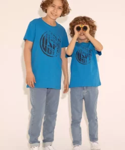 تیشرت یقه گرد پایه ساکس برای پسر بچهها 50284819-VR045 برند U.S. Polo Assn. - 832562480