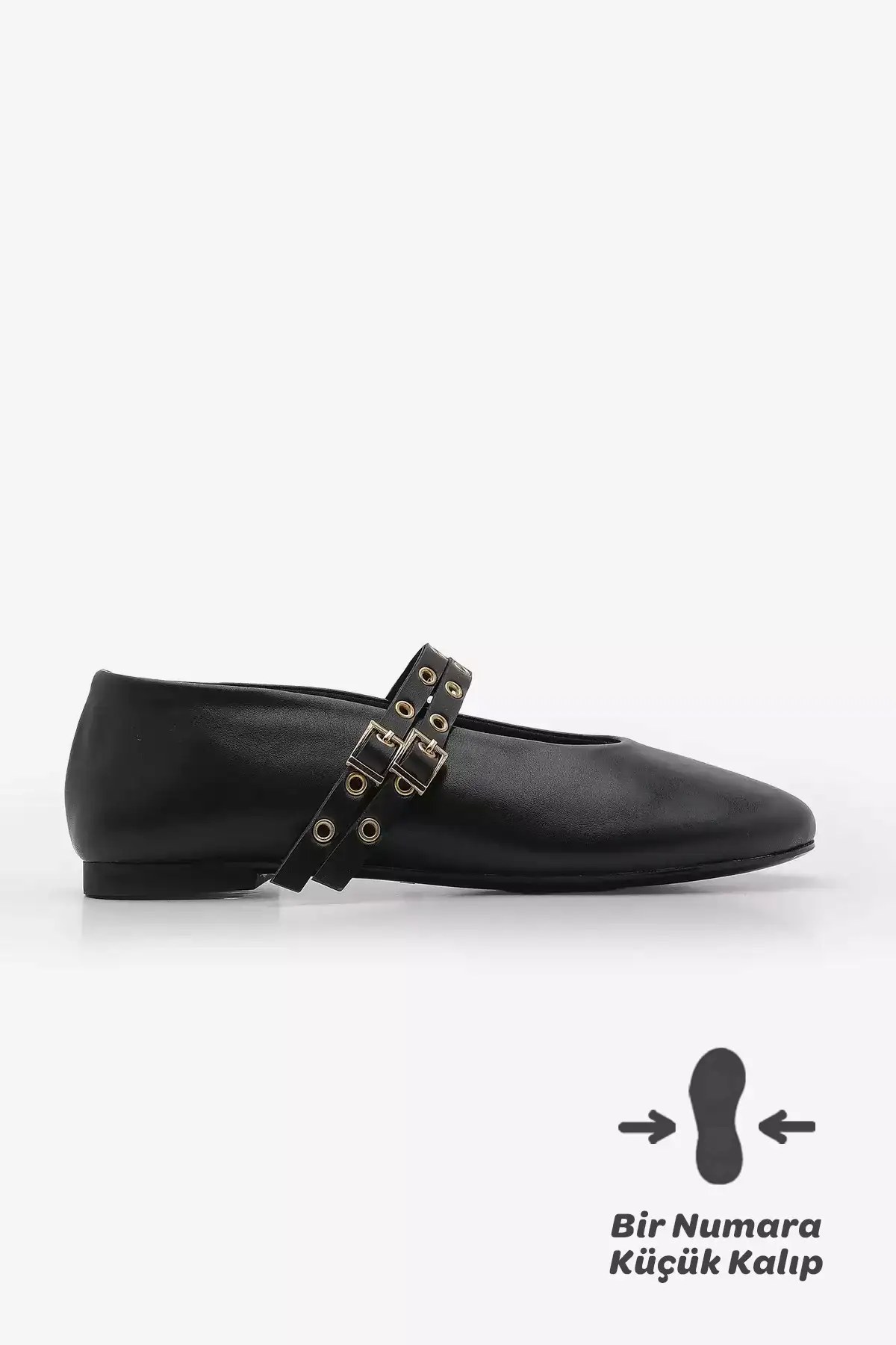 کفش بپوش زنانه با بند دوگانه و زینتی، مدل روزمره، رنگ مشکی برند Marjin - 859939669