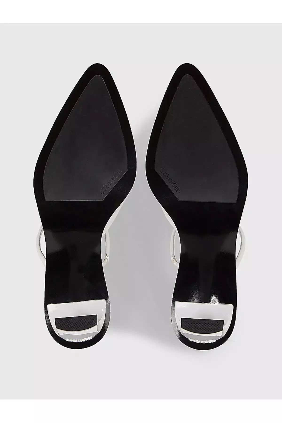 کفش کلاسیک پاشنهدار سفید با کفی صاف و طراحی مارک مخصوص خانمها برند Calvin Klein - 830863601