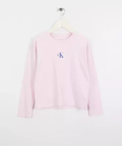 تی‌شرت دخترانه صورتی با طرح چاپی برند Calvin Klein - 1018230913