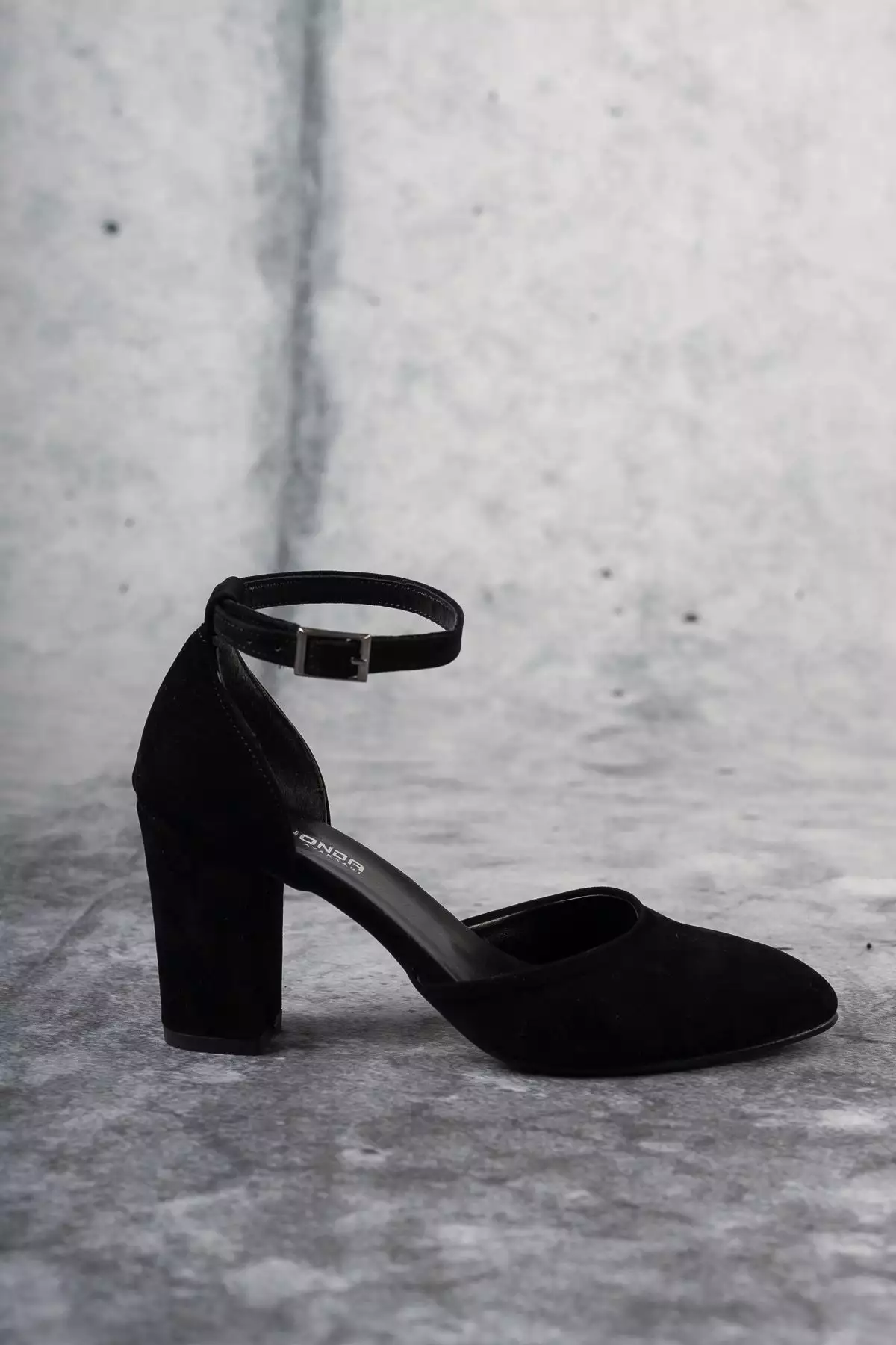 کفش پاشنه بلند کلاسیک زنانه مشکی از جنس سوئید برند Reyonda ayakkabı - 208519633