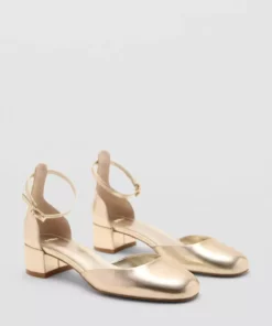 کفش پاشنهدار با ظاهر روگان برند MANGO - 842001324