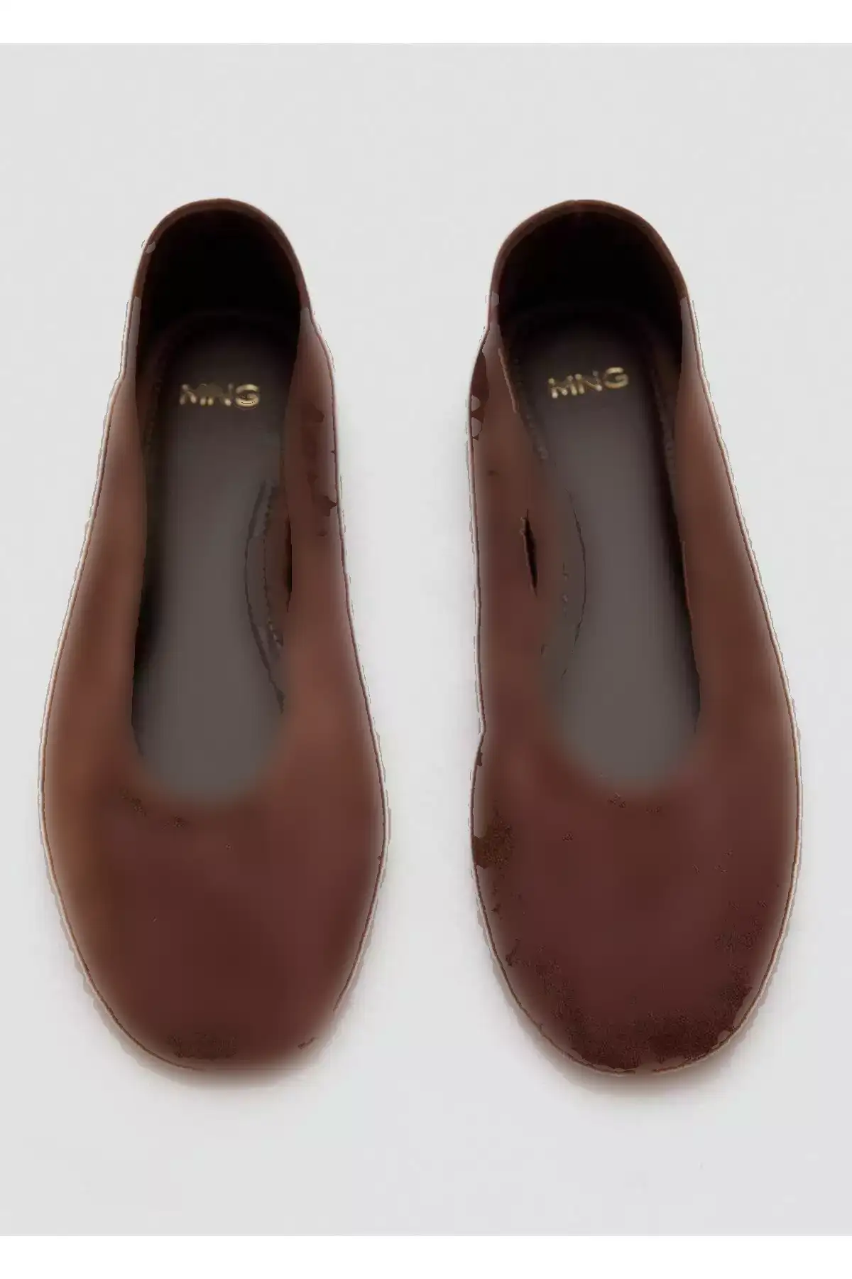 کفش براق از چرم سوئدی برند MANGO - 977564368
