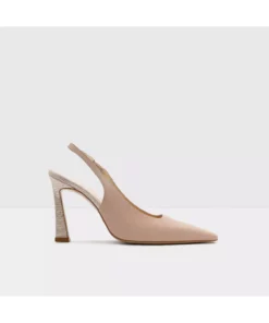 VERONI-TR - کفش پاشنه بلند زنانه صورتی با پشت باز از چرم طبیعی برند Aldo - 926163081