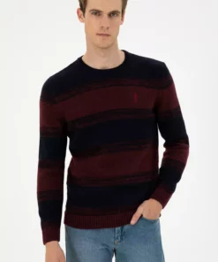 پليور منصور مردانه رنگ زرشکی 50293115-VR014 برند U.S. Polo Assn. - 865160619