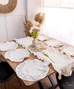 ست سرویس میز 7 پارچه‌ای شامل 6 عدد زیر بشقابی آمریکایی و 1 عدد رانر فری با ابعاد 40x150 سانتیمتر برند Morlay - 934220045