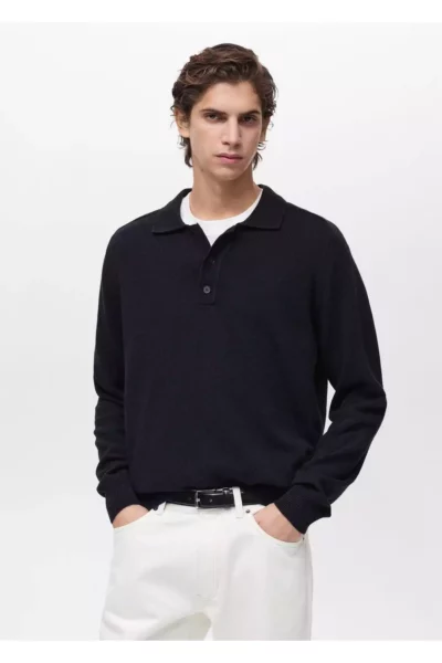 پولوشرت تریکو پنبه‌ای برند MANGO Man - 898628117