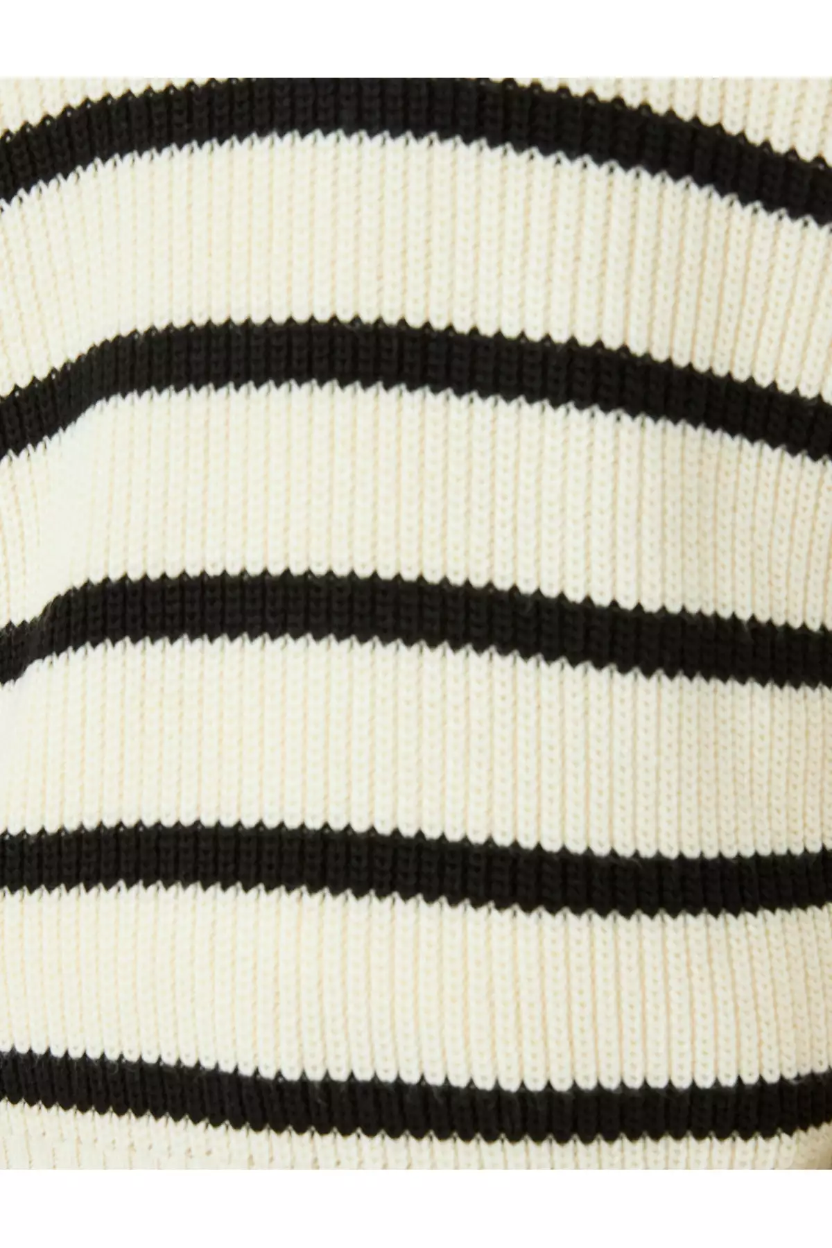 پلیور بافت خط دار با زیپ نیمه باز برند Koton - 872468224