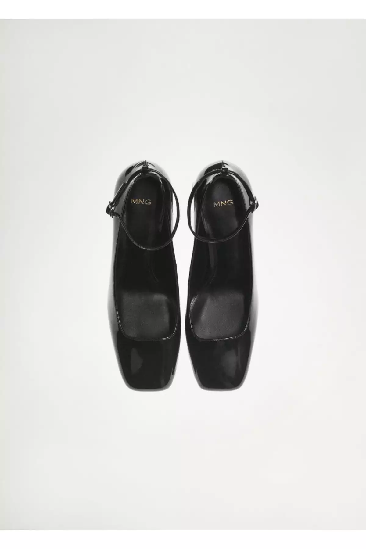 کفش پاشنهدار با ظاهر چرم لغزنده برند MANGO - 882276266