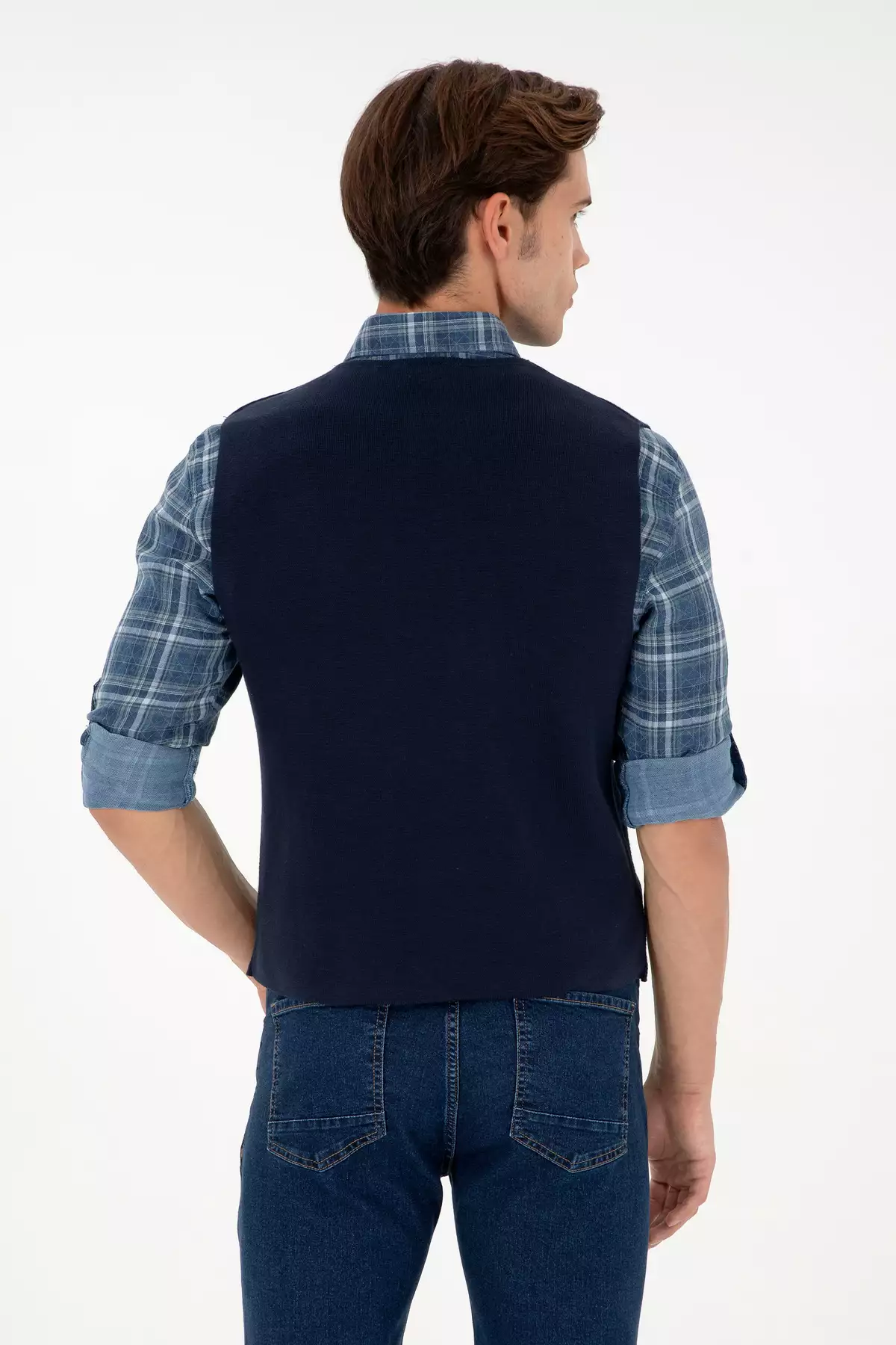 کاردیگان بافتنی آبی تیره مردانه 50292677-VR033 برند U.S. Polo Assn. - 866369370