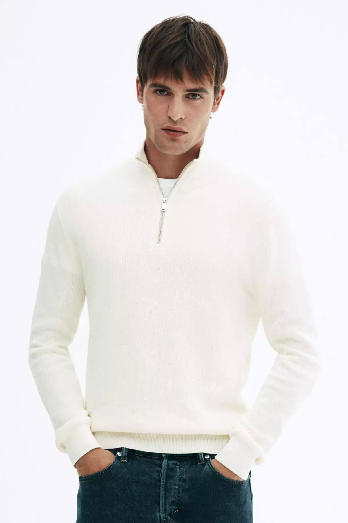 پلیور نیم زیپ با فیت معمولی برند H&M - 953652136