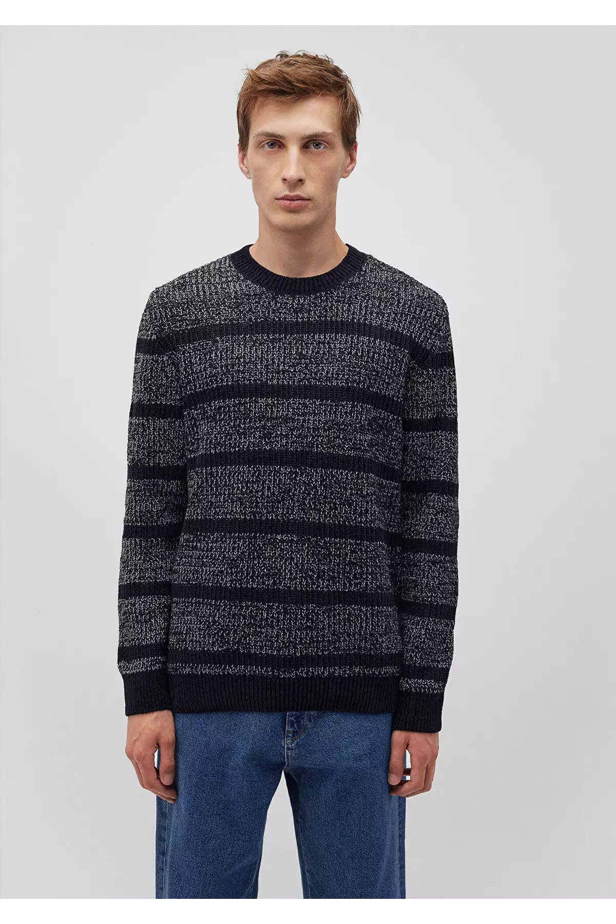 بلوز راهراه آبی تیره، فیت معمولی برند Mavi - 869800387