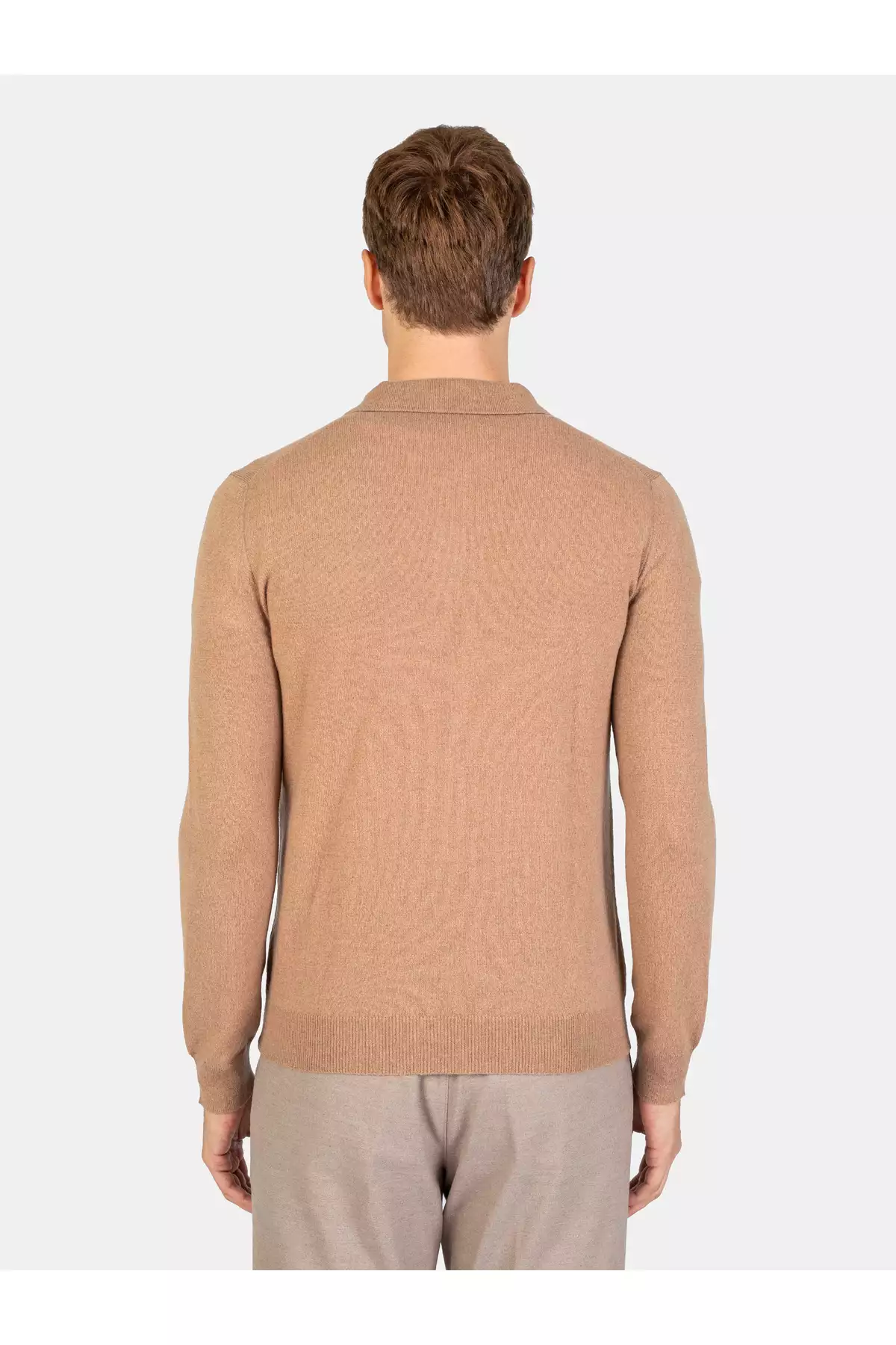 پلیور مردانه بافت معمولی - رنگ شتری برند Karaca - 865248378