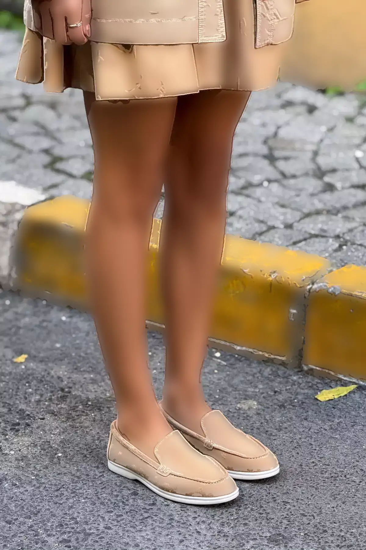 ون نود کفش زنانه بامبو از جنس چرم طبیعی با زیره مسطح برند NİŞANTAŞI SHOES - 852993276