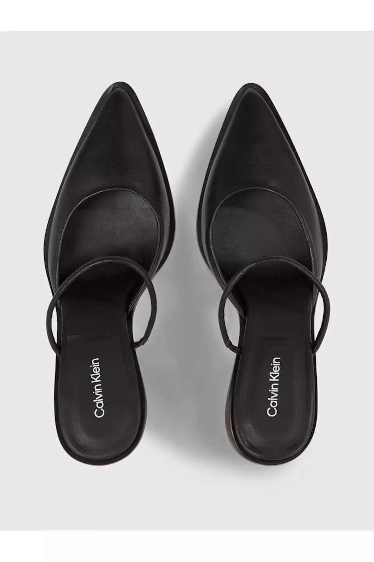 کفش پاشنه بلند کلاسیک زنانه با کفی صاف و ضد لغزش، مشکی، با لوگوی برند HW0HW01991-BEH برند Calvin Klein - 829460874