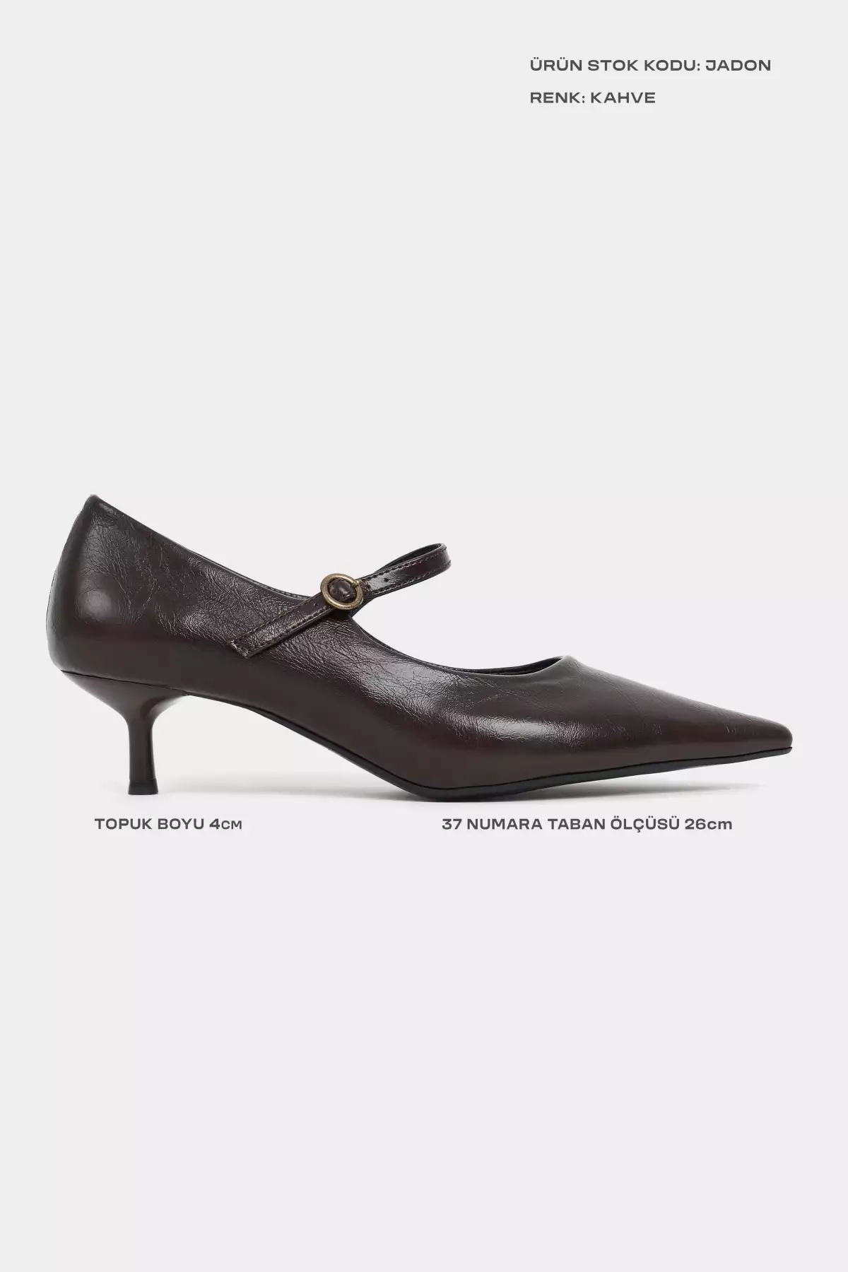 کفش زنانه با پاشنه نوک تیز و طرح روستیک کاهو راشل جادون برند NİŞANTAŞI SHOES - 1008817551