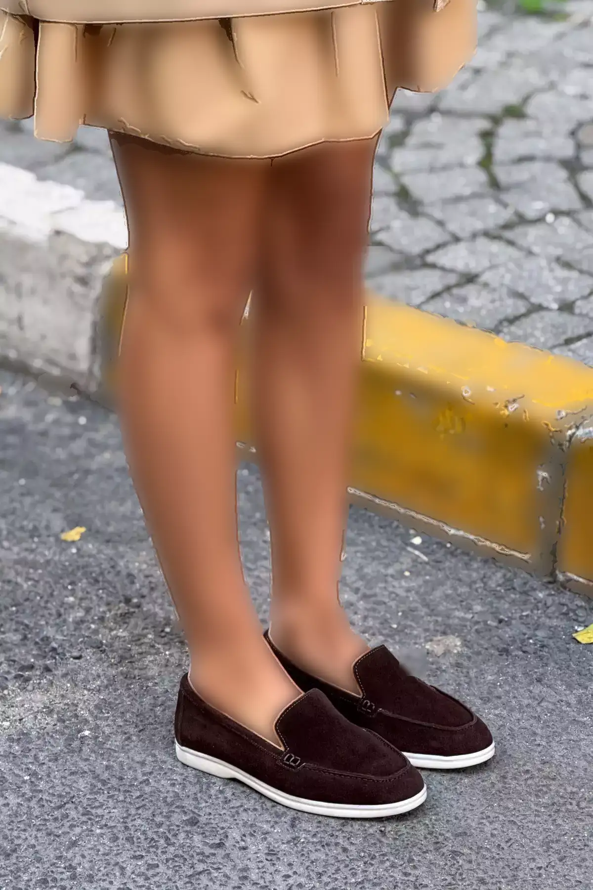 زنانه کفش باله ای تخت از چرم طبیعی ون برند NİŞANTAŞI SHOES - 854433629