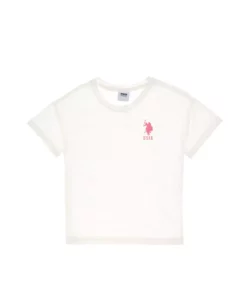 تیشرت سفید دخترانه 50300842-VR013 برند U.S. Polo Assn. - 929241368